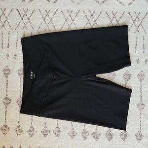 J. Crew Factory black crossover waist biker shorts